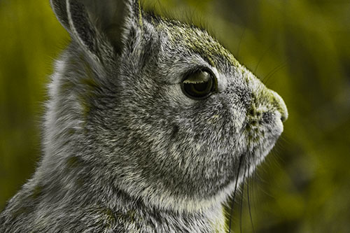 Alert Bunny Rabbit Detects Noise (Yellow Tone)
