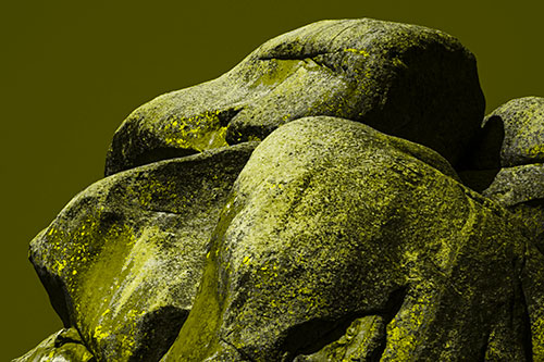 Ancient Rock Face Formation (Yellow Tone)