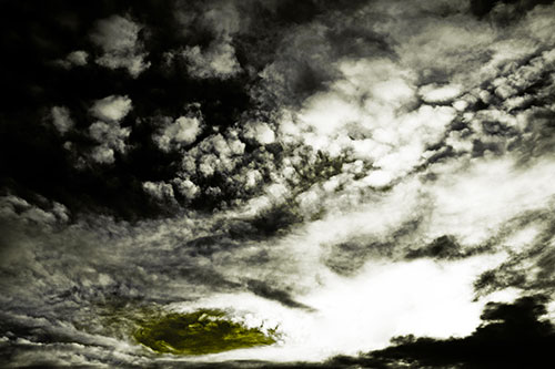 Evil Eyed Cloud Invades Bright White Light (Yellow Tone)