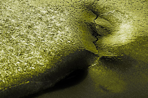 Frozen Cracking Ice Valley (Yellow Tone)