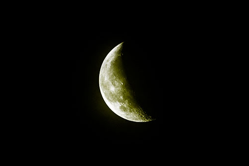 Half Crescent Blue Moon (Yellow Tone Photo)