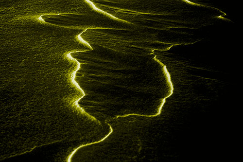Lightning Streak Snow Drift (Yellow Tone Photo)