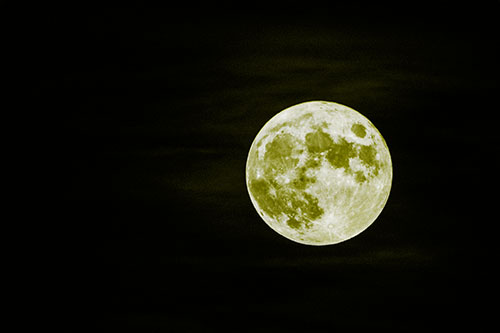 October Full Hunters Moon (Yellow Tone Photo)