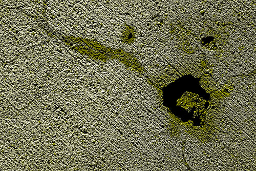 Screaming Wet Asphalt Face Cracking Apart (Yellow Tone)