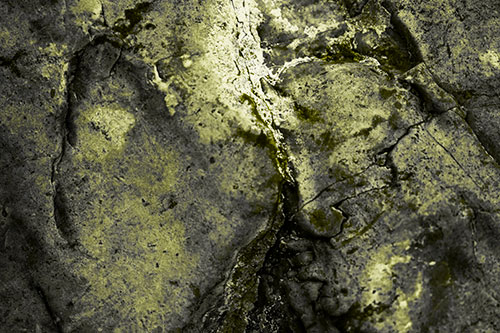 Stained Blood Splatter Rock Surface (Yellow Tone Photo)