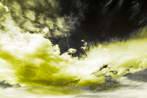 Sunset Illuminating Large Cloud Mass (Yellow Tone Photo)