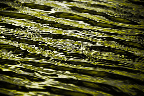 Wavy River Water Ripples (Yellow Tone Photo)