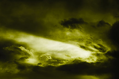 White Light Tearing Through Clouds (Yellow Tone)